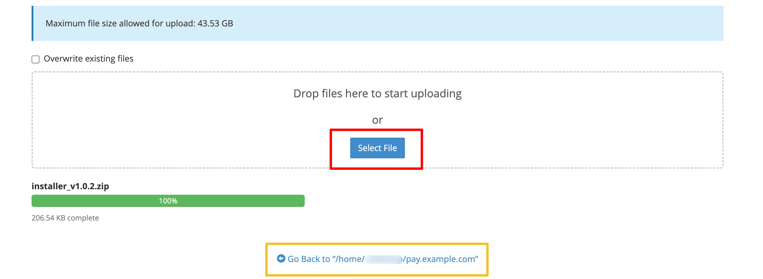 Upload Interface