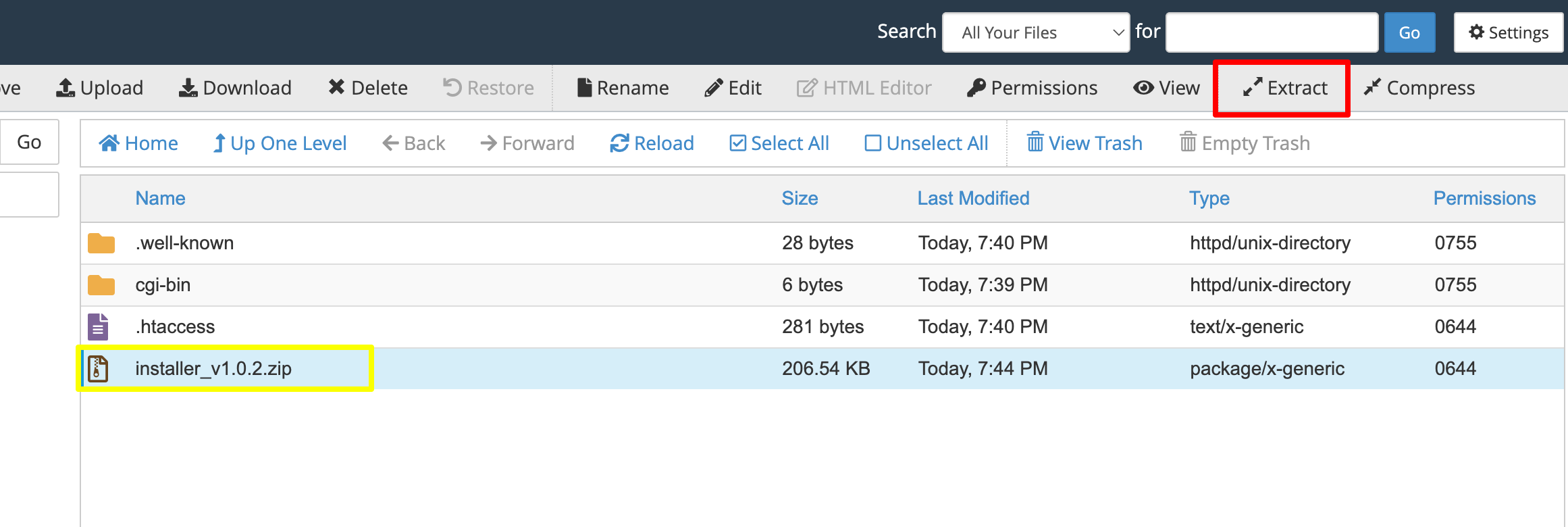 Select Installer File