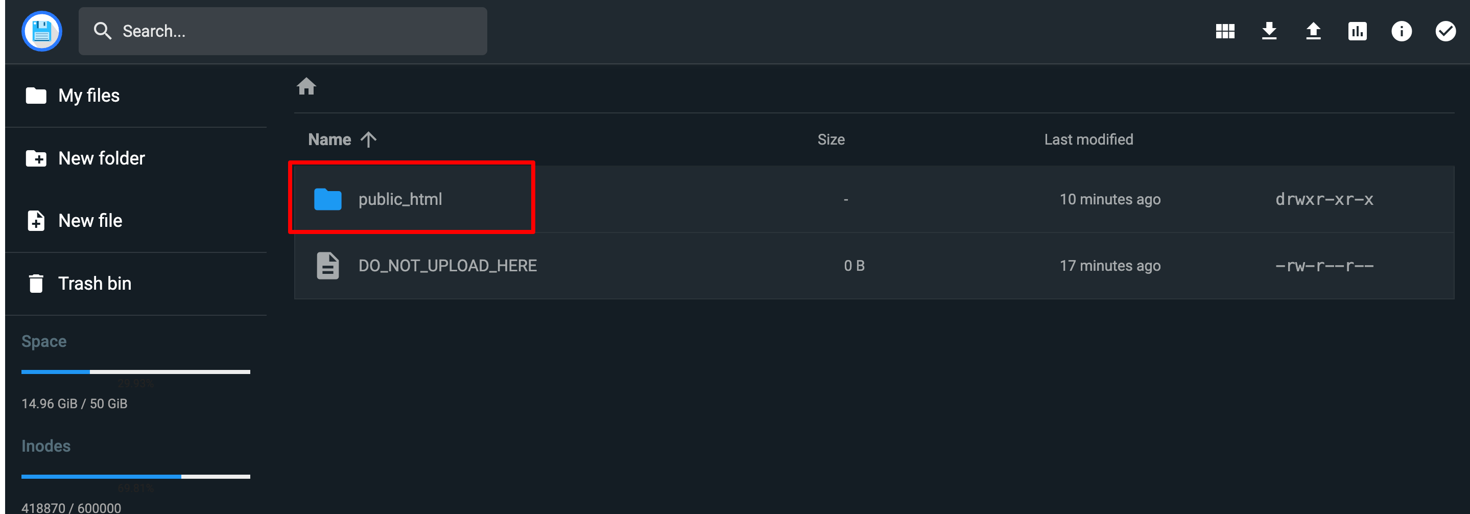 Open public_html